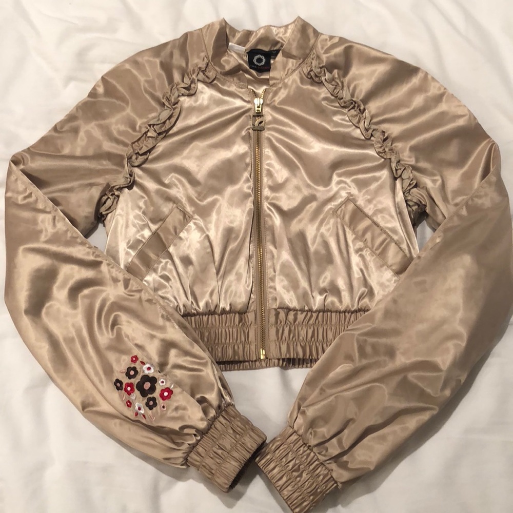Gsus Sindistries gold bomber jacket - size XS
